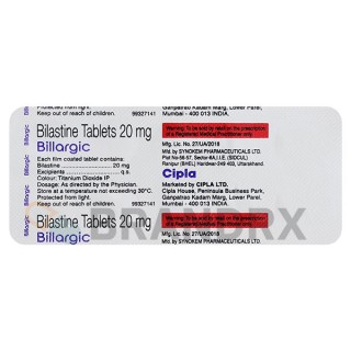 Billargic 20 mg Cipla
