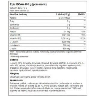 Peak Performance - Epic BCAA 400 g Peak Performance